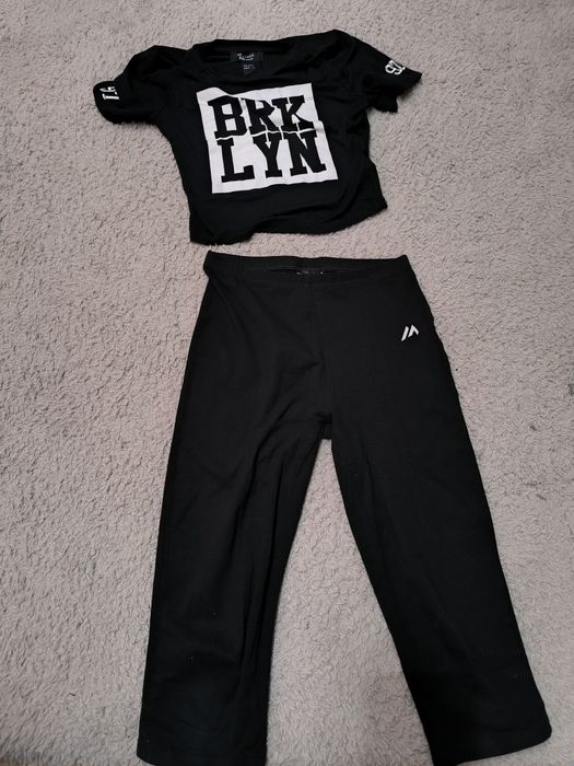 Leginsy i koszulka 10/11 lat