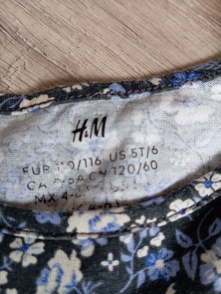 Sukienki H&M dla bliźniaczek 110/116
