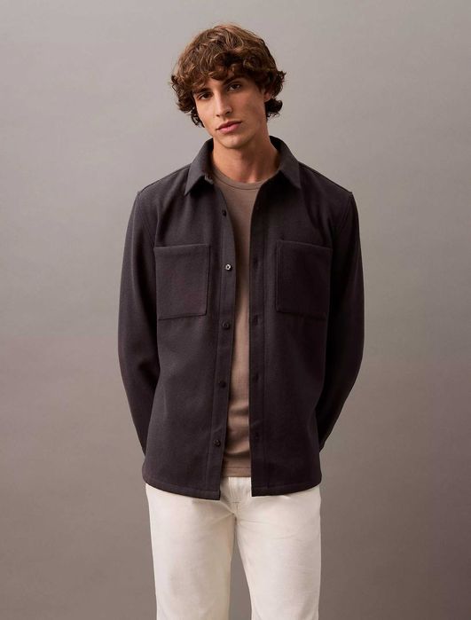 Calvin Klein Wool Blend Pocket Shirt Jacket — шерсть, оригінал зі США