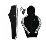 + подарунок Чоловічий спортивний костюм Adidas чорний з капюшоном