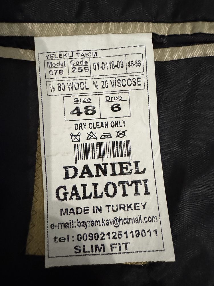 Костюм чоловічий Daniel Gallotti