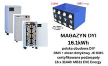 V19 Kompletny zestaw do Magazynu energii DYI 16.1kWh (314Ah EVE x16)
