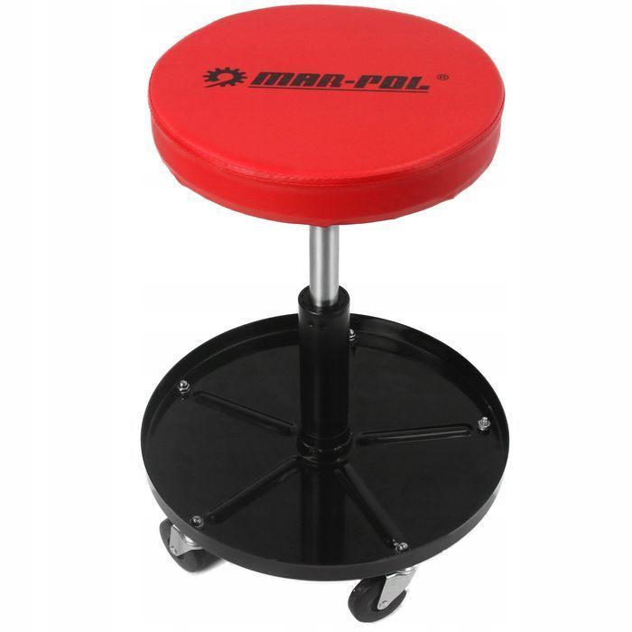 Taboret Warsztatowy Z Półką Stołek Siedzisko Kółka