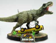 Figurka Jurassic Park Diorama, Dinozaur T-Rex, Żywica Ręcznie Malowana