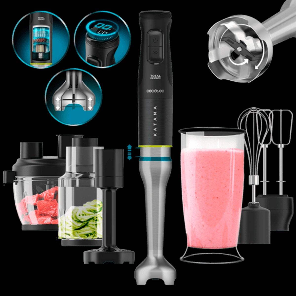 Blender Rozdrabniacz Cecotec Katana Total XL 1500W