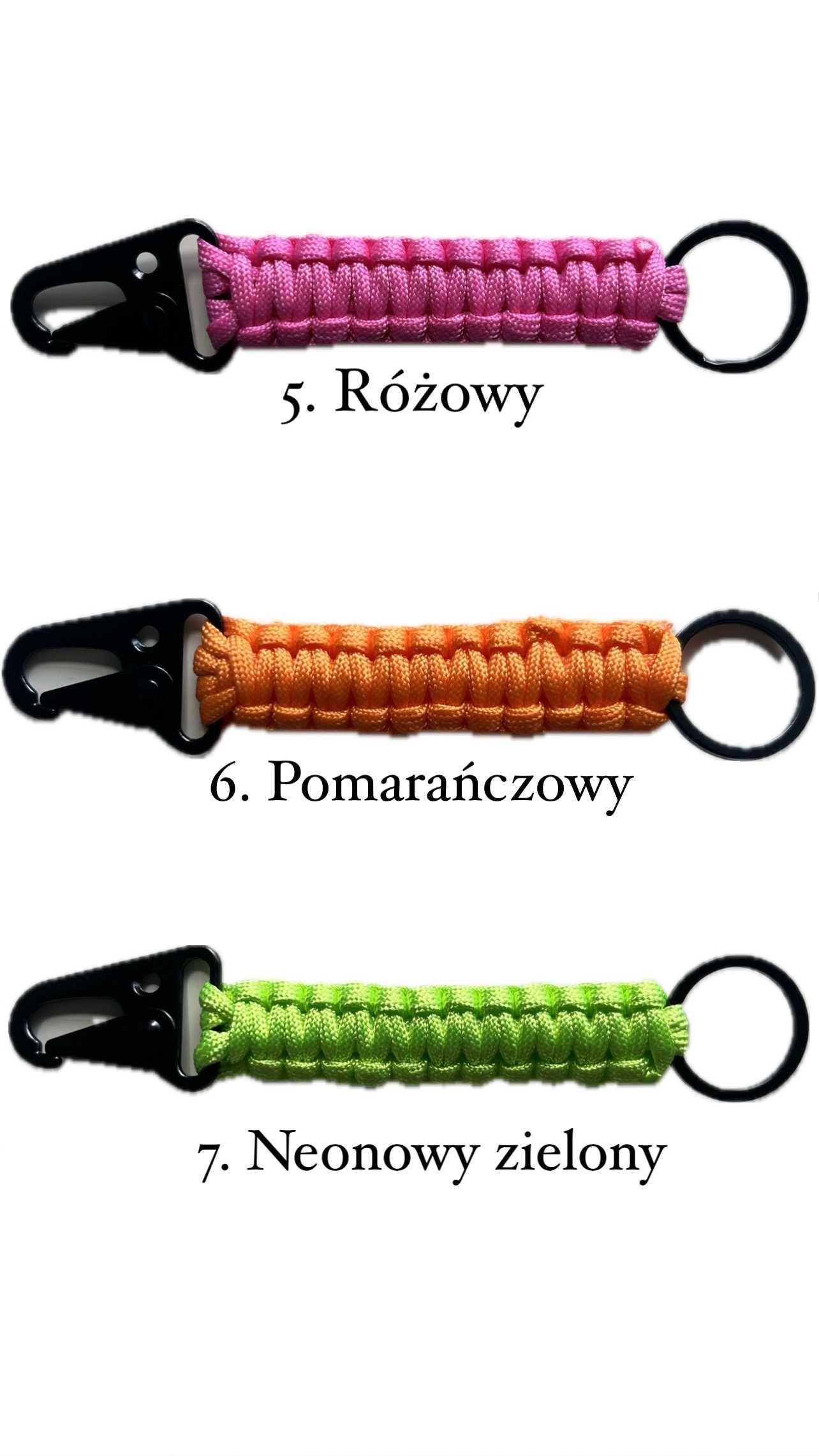 Brelok Do Kluczy Paracord Z Karabinkiem Karabin taktyczny turystyczny