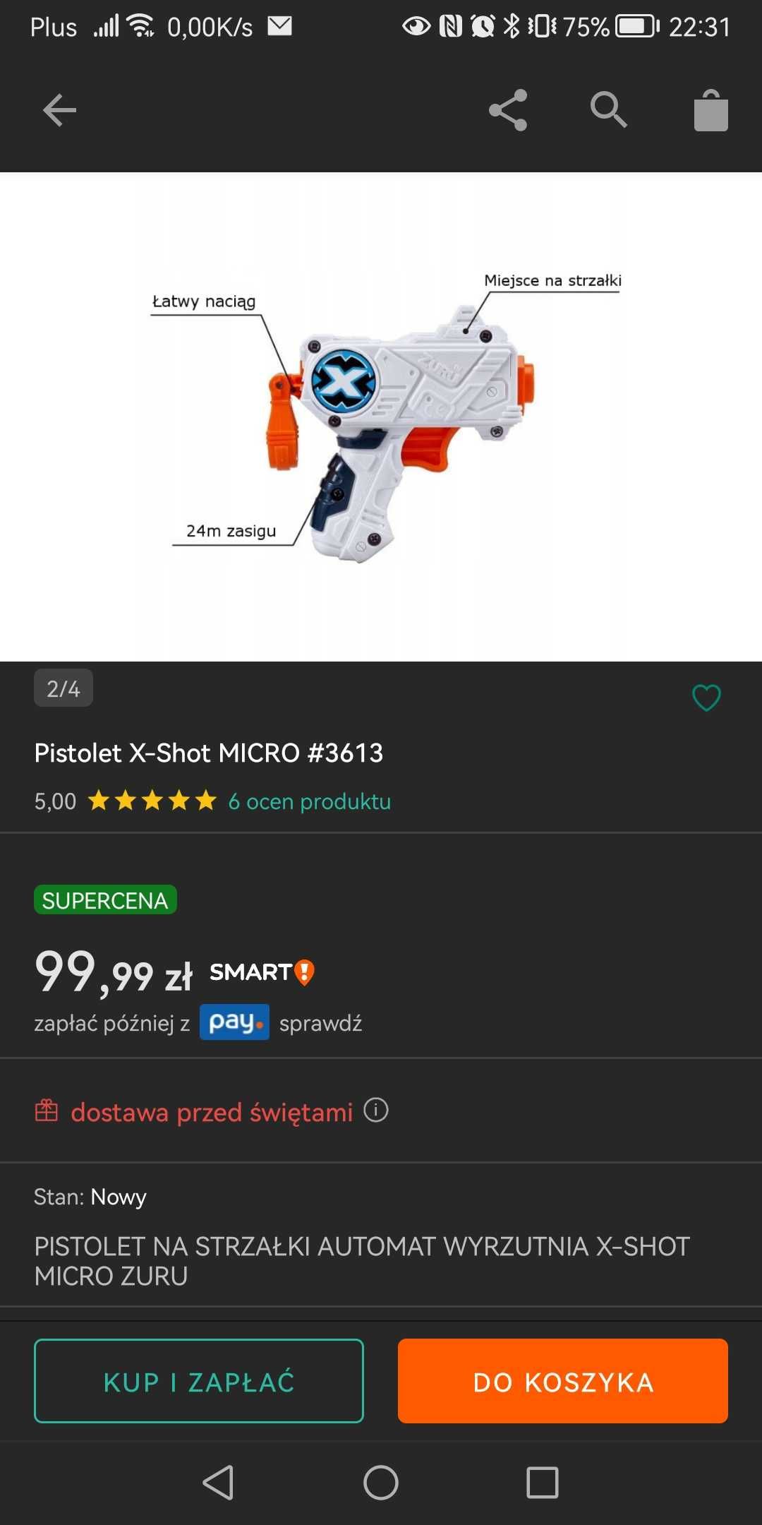 Pistolet na strzałki x-shot