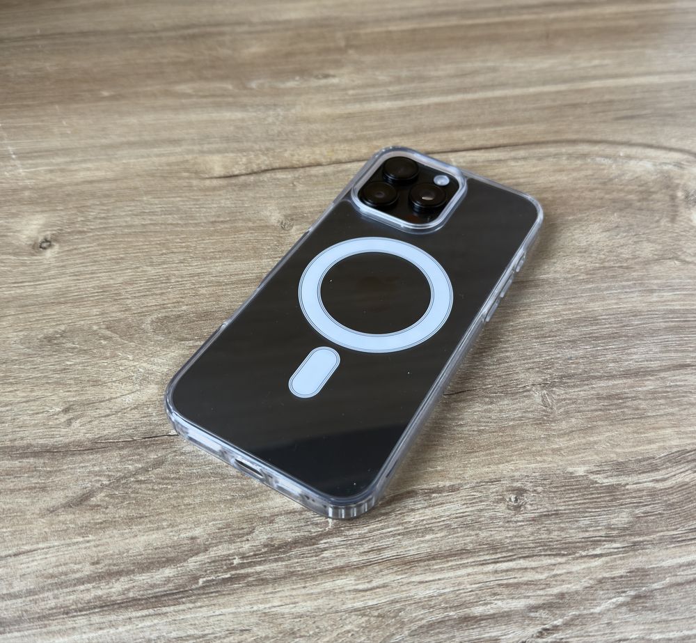 Чехол iphone 16 pro max Clear Case MagSafe противоударный прозрачный