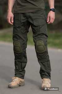 Тактичні штани з наколінниками+ FLEX вставки олива S-3XL