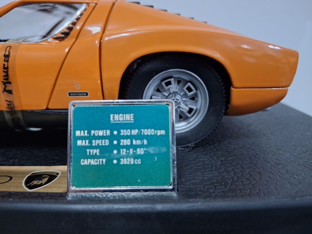 Samochód Kolekcjonerski Lamborghini Miura ANSON 1:18