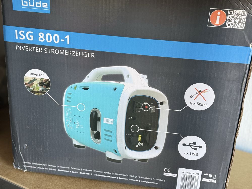 Інверторний бензиновий генератор Gude ISG 800-1 0.8 кВт