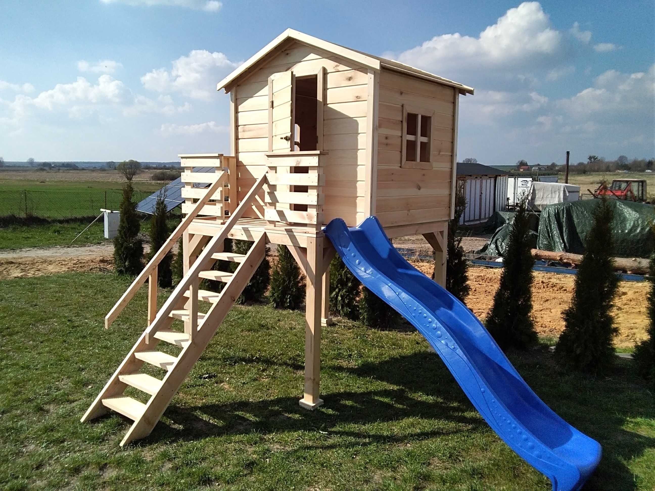 Domek dla dzieci, plac zabaw drewniany