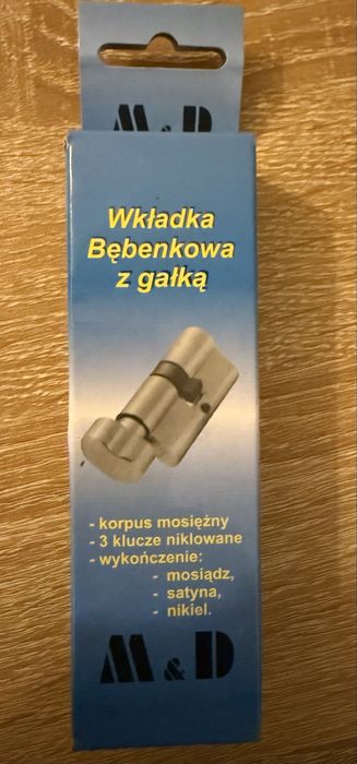 Wkładka bębenkowa z gałką 50/35 mm M&D nikiel
