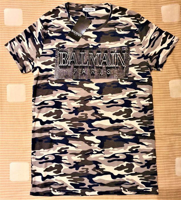 Nowa koszulka T-shirt BALMAIN PARIS MORO OKAZJA na lato M