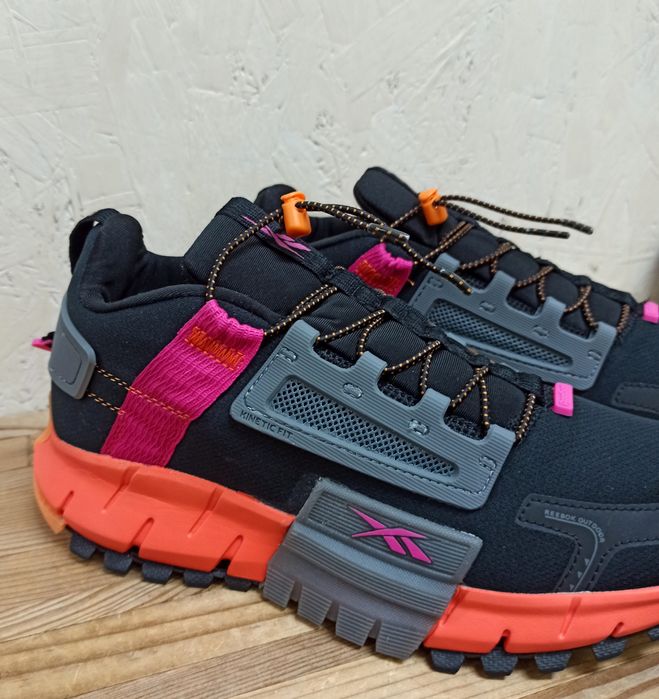 Reebok Zig Kinetica Edge кроссовки мужские черные с оранжевым термо
