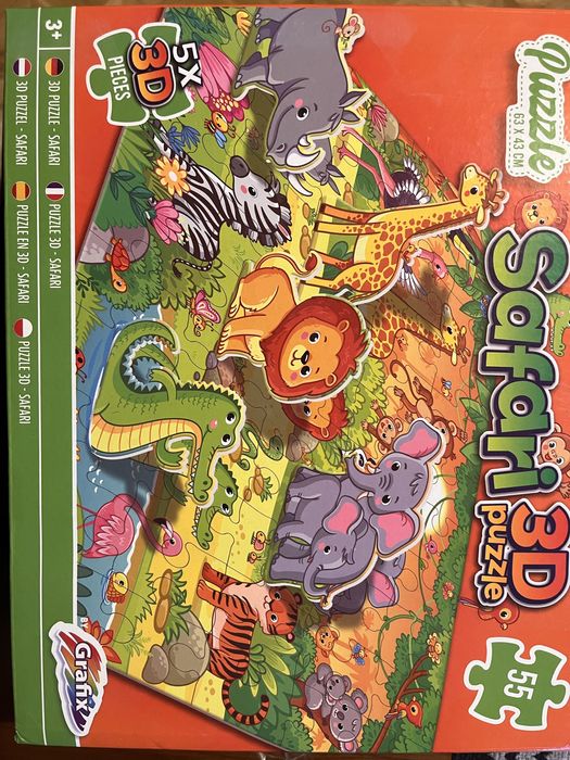 Puzzle duże Safari 3d
