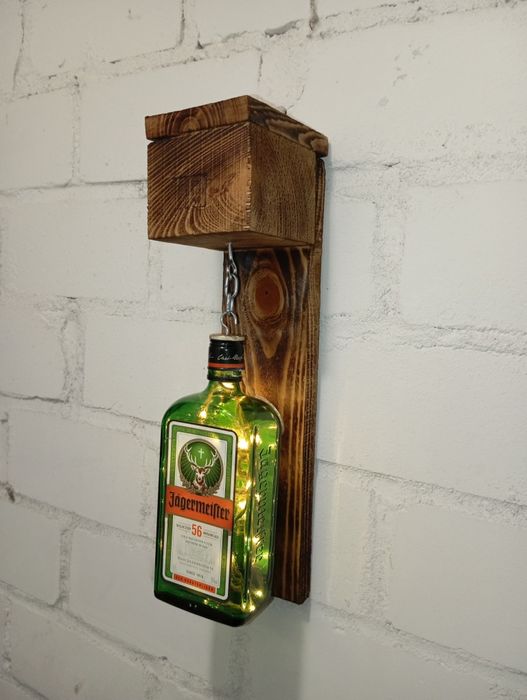 Lampa LED Jägermeister ozdoba prezent urodziny whisky żywica pop art