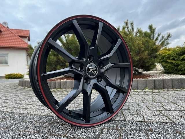 Nowe Felgi 5253 FELGI 16 5x100 VW POLO BORA GOLF  SKODA Czerwony Rant