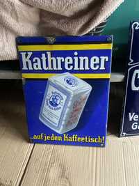 Stary niemiecki  emaliowany szyld Kathreiner