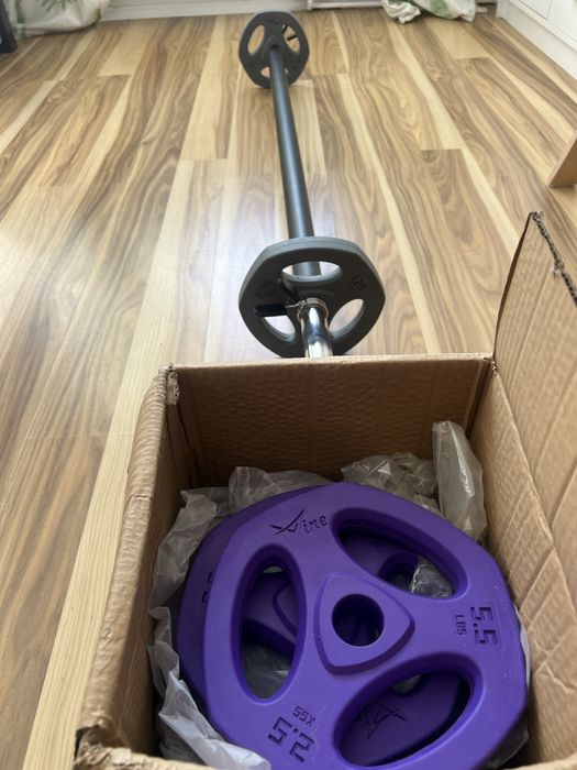 Sztanga z obciazeniem zestaw 20 kg