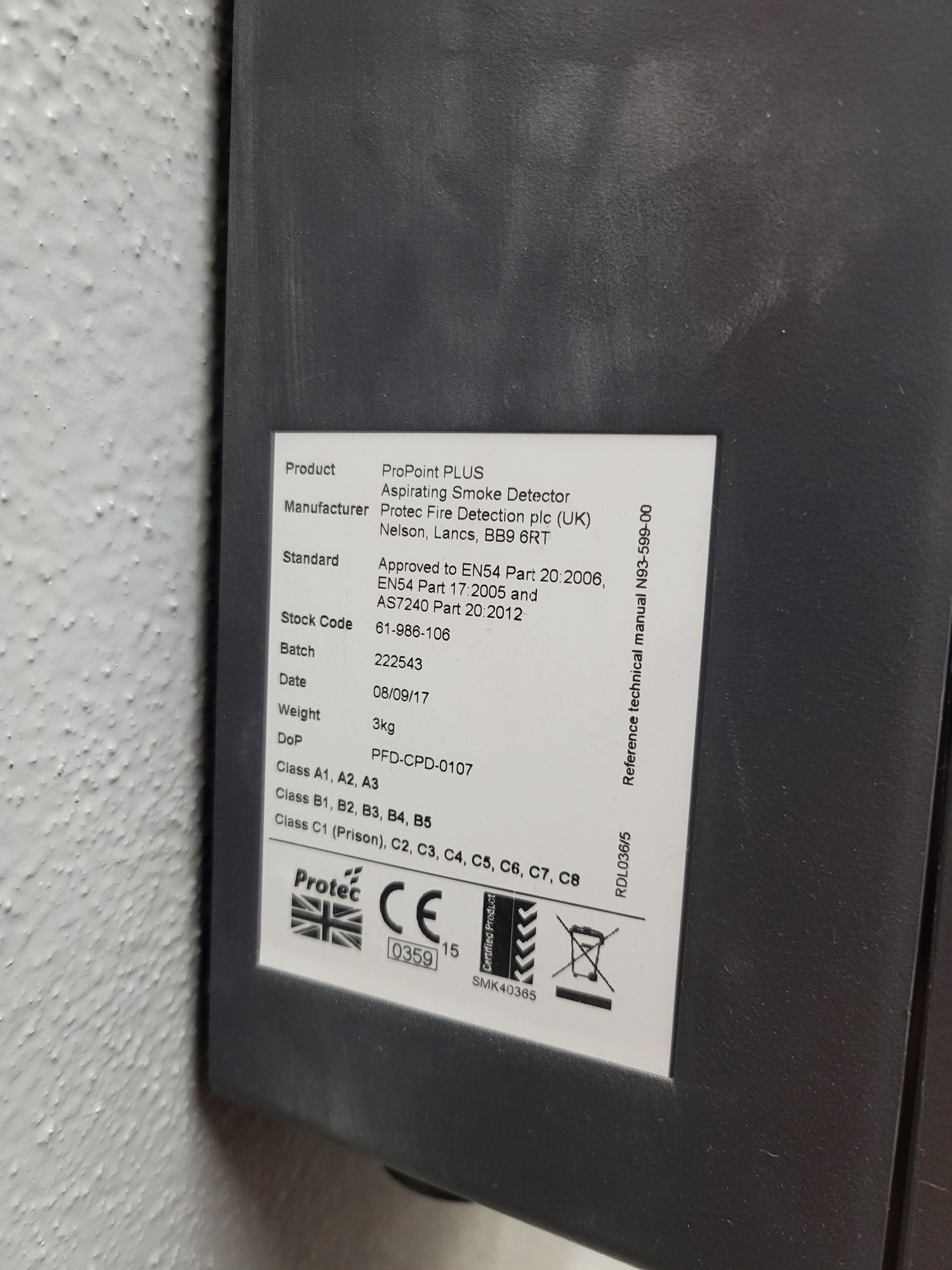 Propoint plus smoke detector op d+h