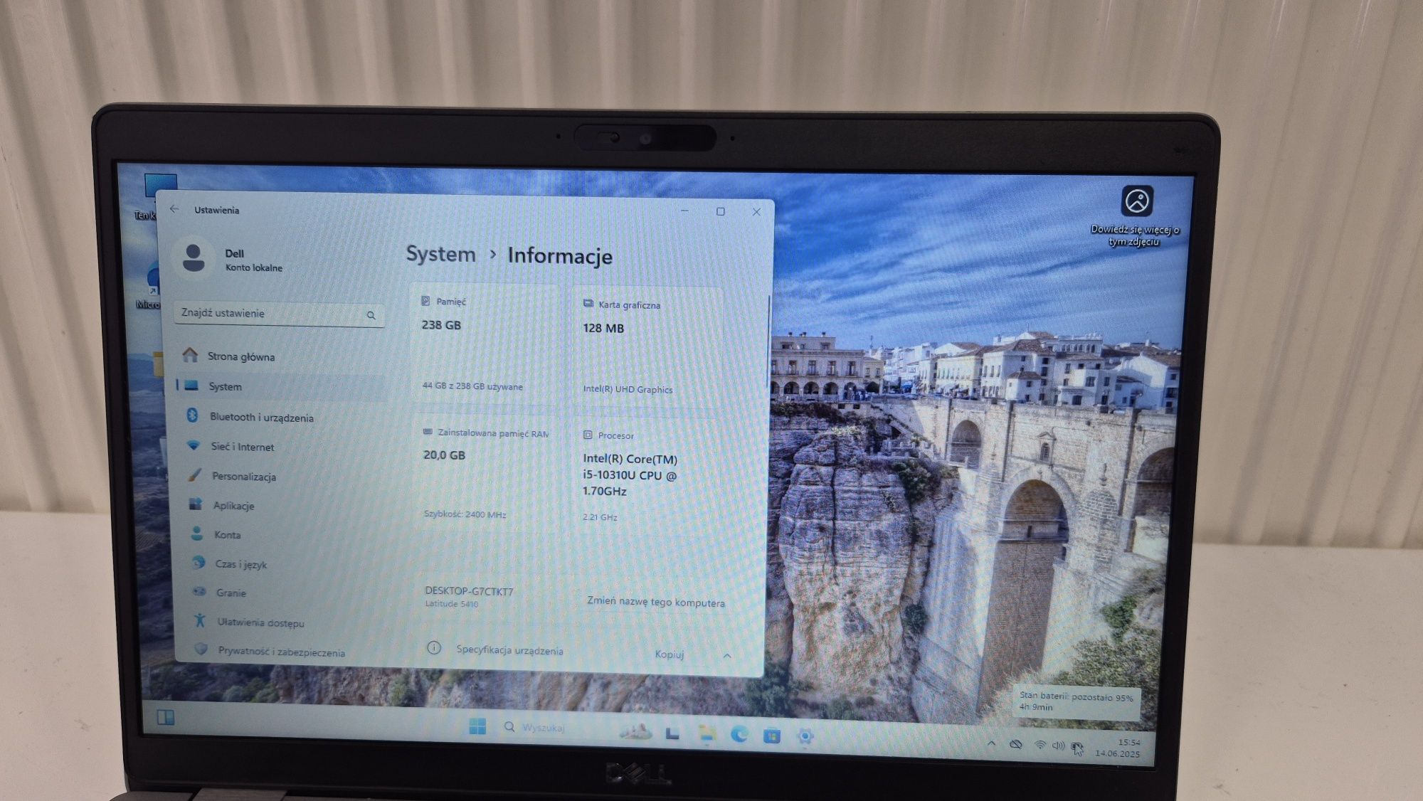 Dell Latitude 5410 14/i5-10310U/16GB/256SSD/WIN11