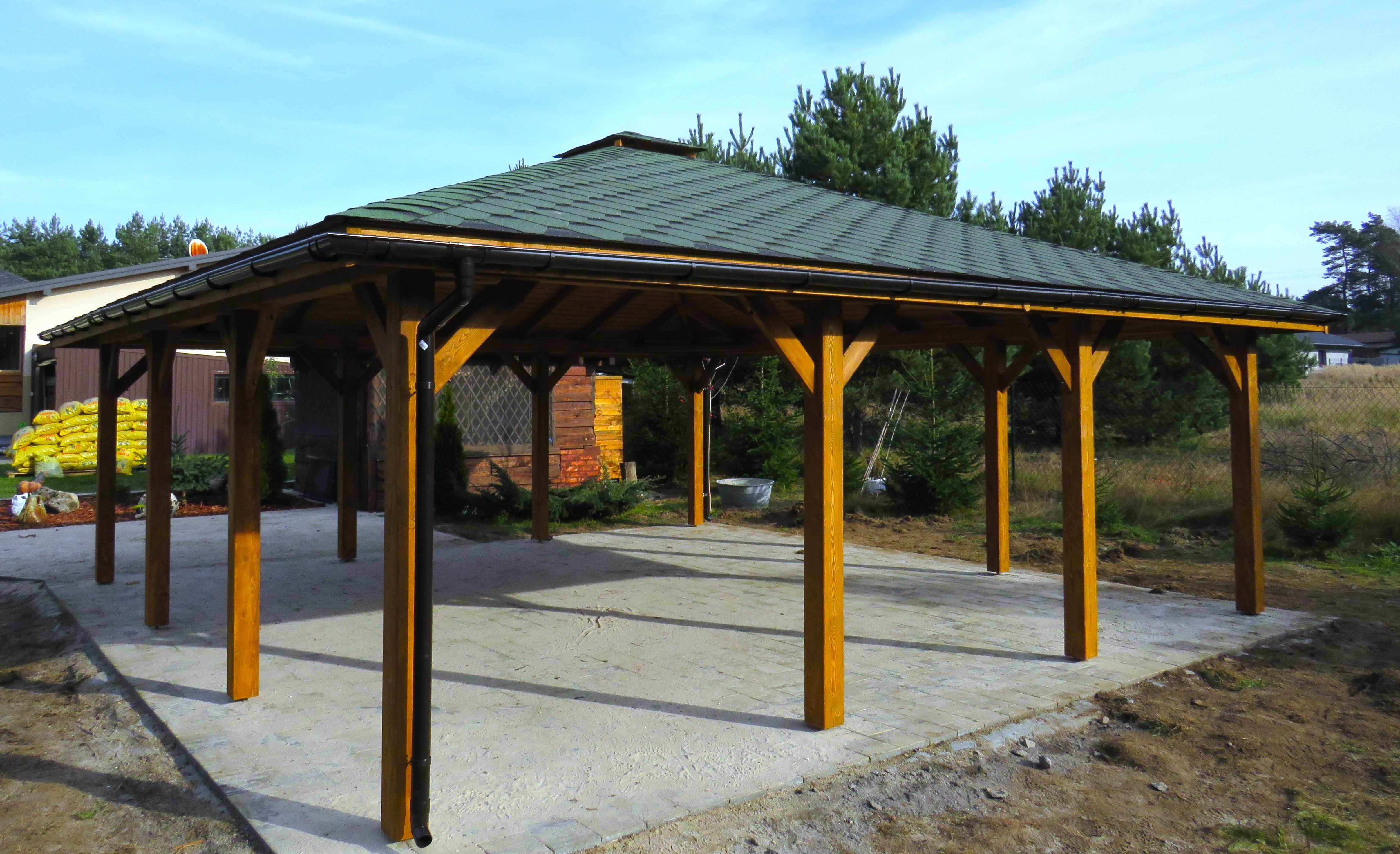 Zadaszenie tarasu, pergola tarasowa, altana, wiata, poliwęglan/gont