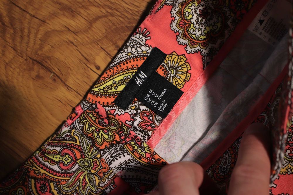 Spodenki H&M r. 42 damskie wielokolor wzór bawełna