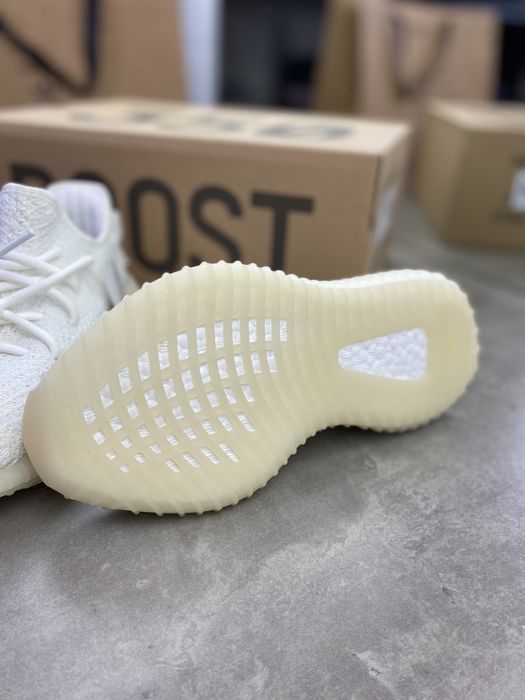 Мужские текстильные кроссовки Yeezy Boost 350 V2 Cream White ob195