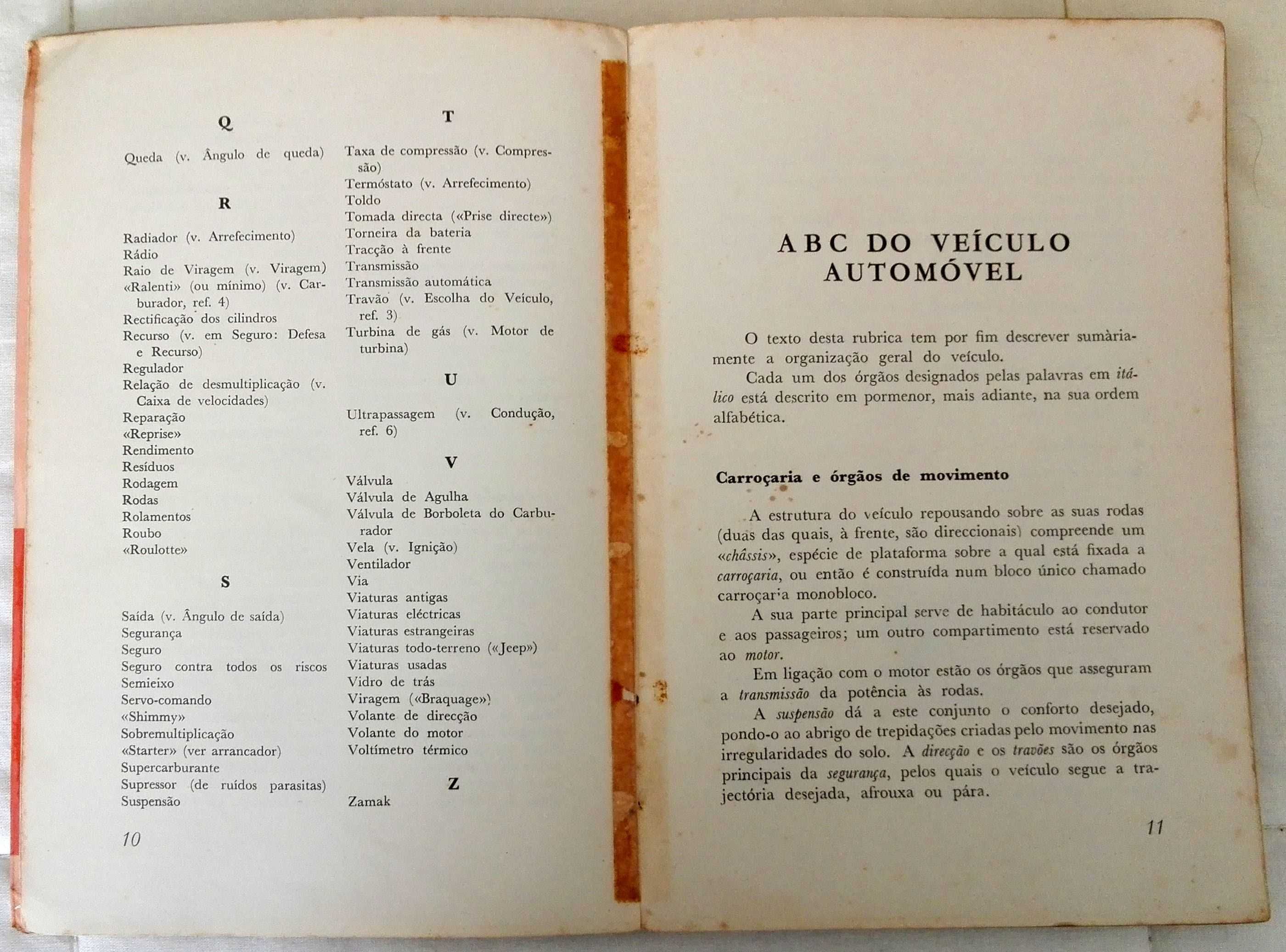 Livro Dicionário do Automóvel (mui antigo)