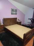 Cama de casal de carvalho 150x180