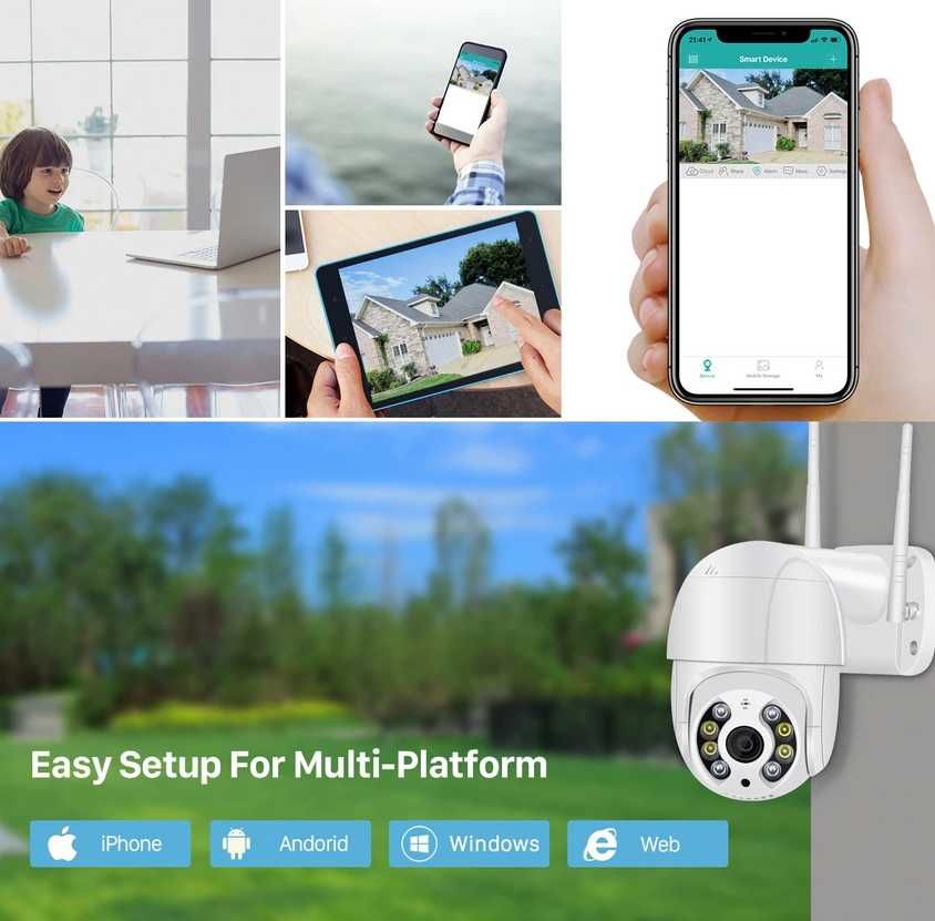Kamera obrotowa 8mpx 4K PTZ ONVIF WIFI zewn. AI Human
