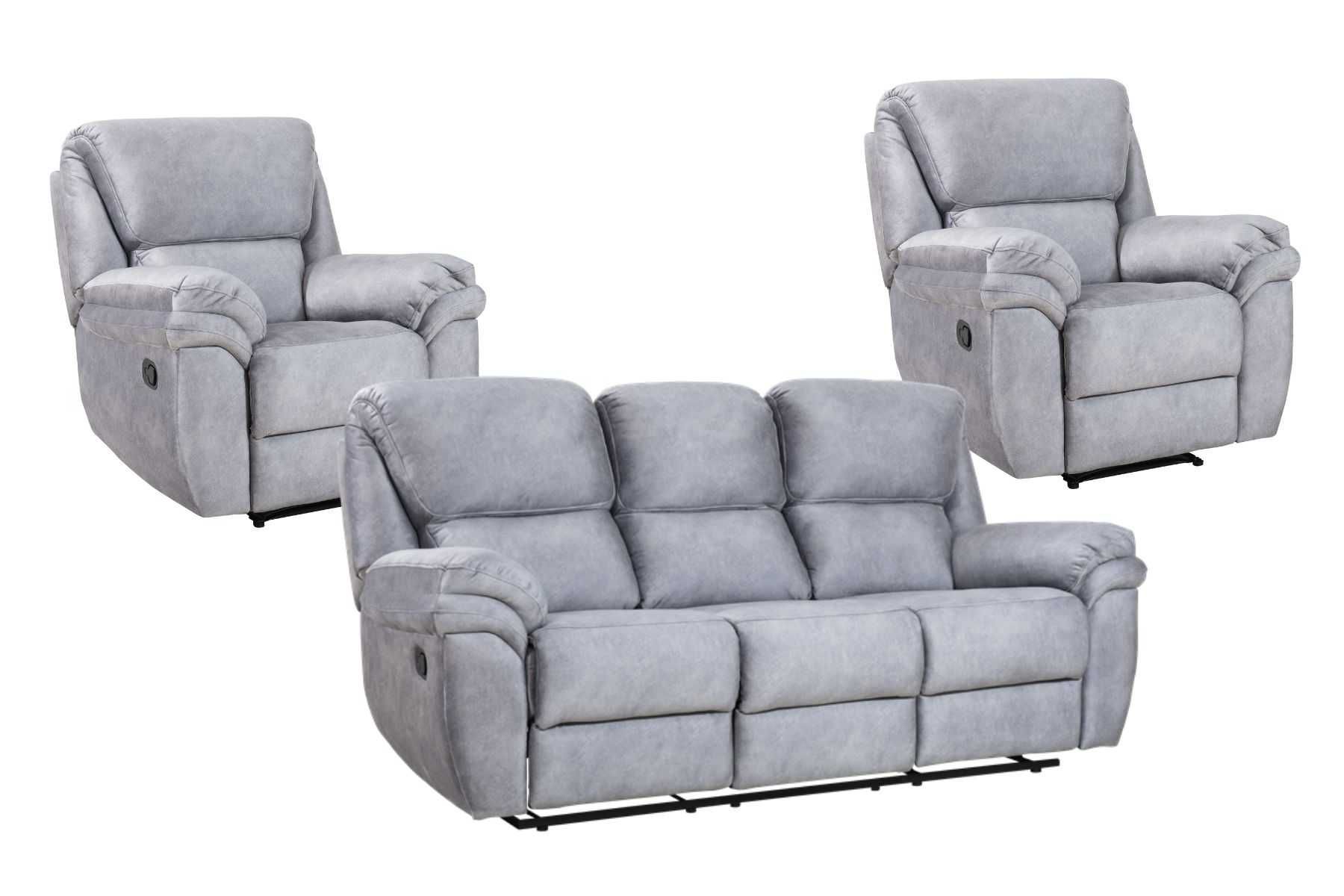 Komplet 3+1+1 STRATOS - Relaksy manualne GRATIS! RABATY do -25%