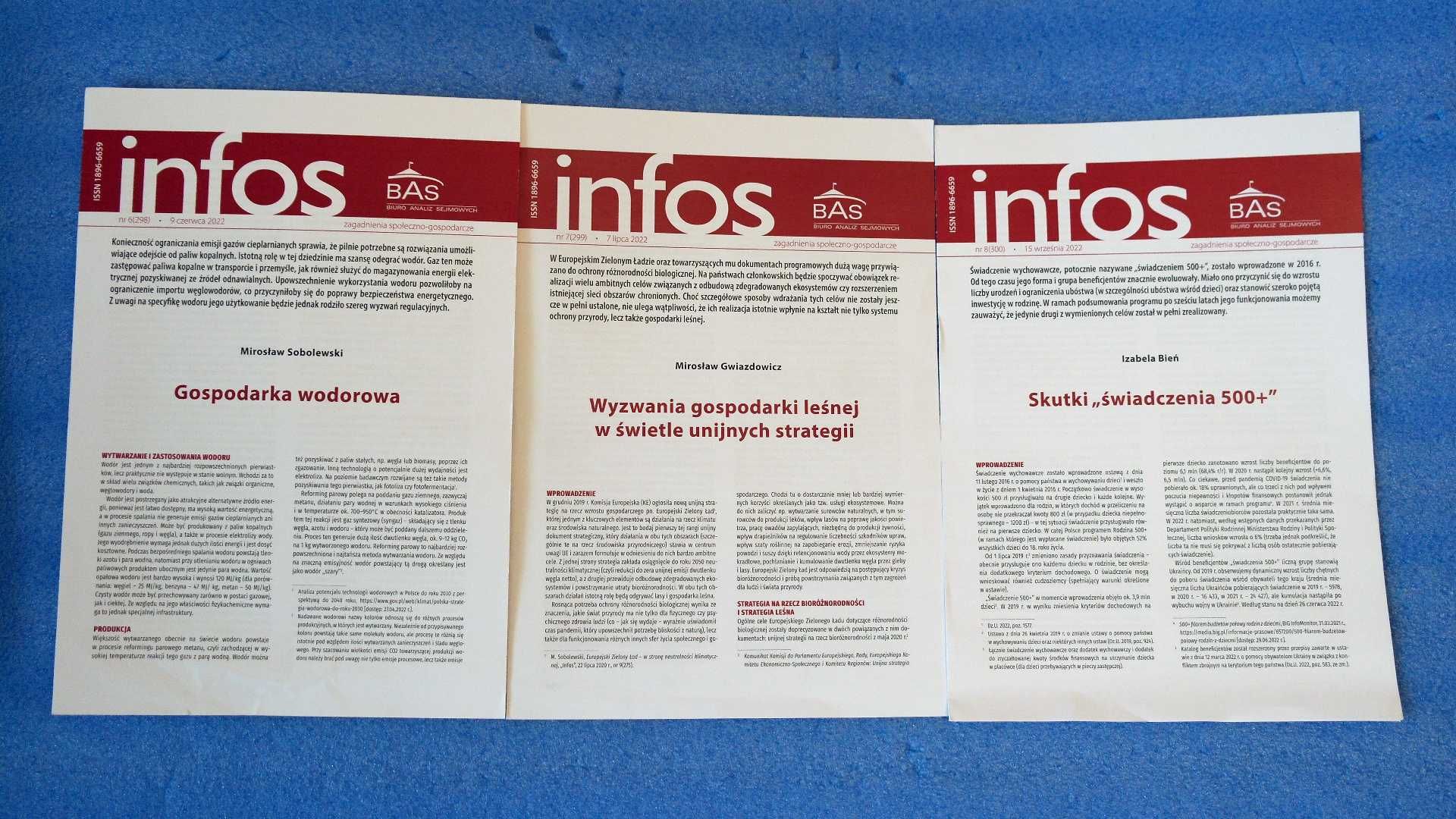 Biuletyn Biura Analiz Sejmowych, Infos BAS Biuro Analiz Sejmowych