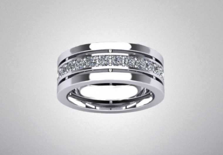кольцо дорожка широкое массивное серебро серебряное