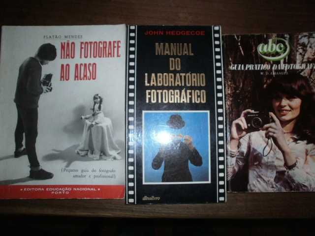 3 livros fotografia-manual do laboratório fotográfico, guia fotografia