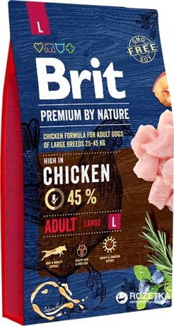 Brit Premium Adult L зі смаком курки 15кг