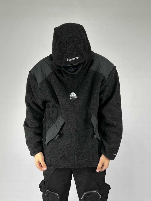 Nike ACG Supreme ninja fleece кофта худі шерпа флиска зипка черная М S