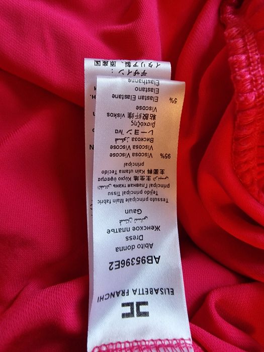 Elisabetta Franchi sukienka karmazynowa M