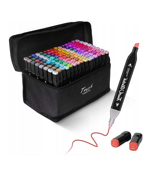 Markery alkoholowe dwustronne 120 sztuk.