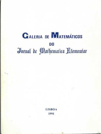 Galeria de Matemáticos do Jornal de Mathematica Elementar Ano 1991