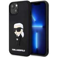 Etui Karl Lagerfeld 3D Rubber Ikonik do iPhone 14/15/13 6,1" - Czarny