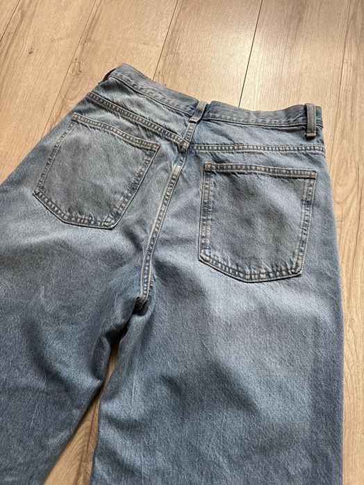 Zara широкі джинси з асиметричним поясом палаццо розмір 40