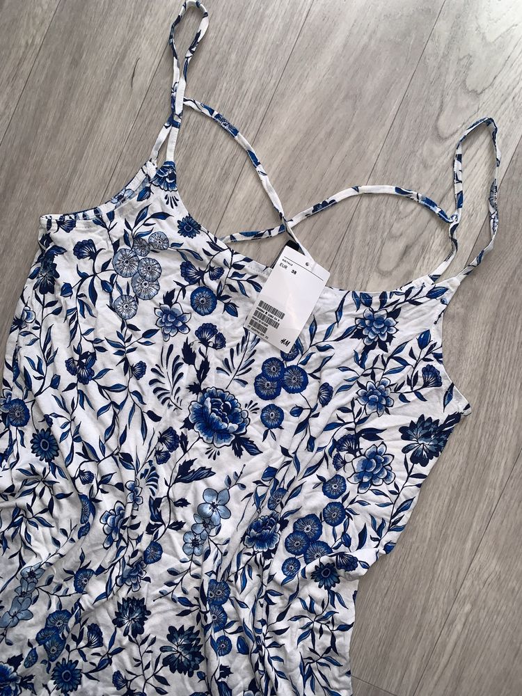 H&M top tunika w kwiaty r: M/L