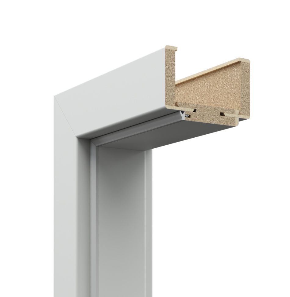 Ościeżnica regulowana Porta Verte 80 prawa szara reg.: 140-160 mm