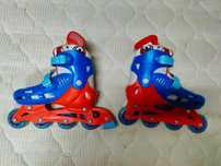 Patins em linha 34-37 de menino da Marvel/Homem Aranha novos