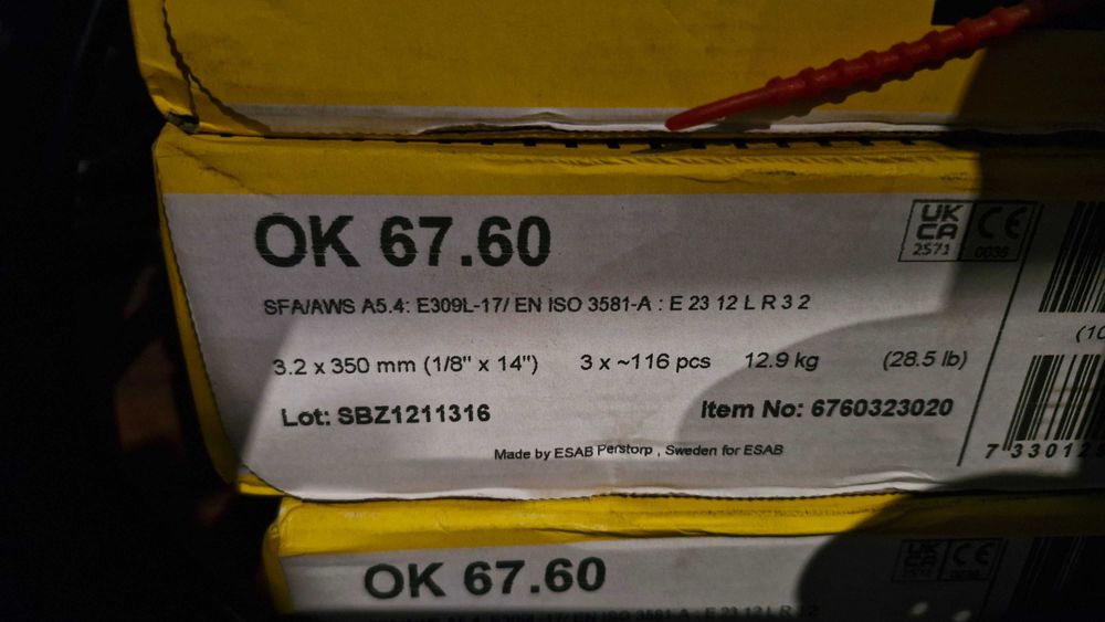 Elektrody nierdzewne 67.60 Essab 3.2 x350  4.3kg
