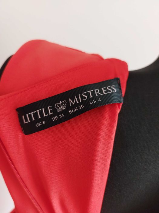 Little mistress sukienka z koronką wzór liście xs xxs s