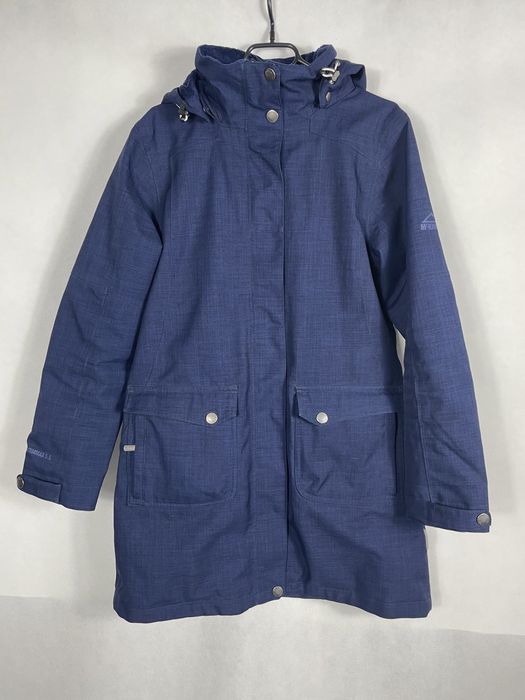 Granatowa długa ocieplona kurtka damska McKinley Aquamax sportowa