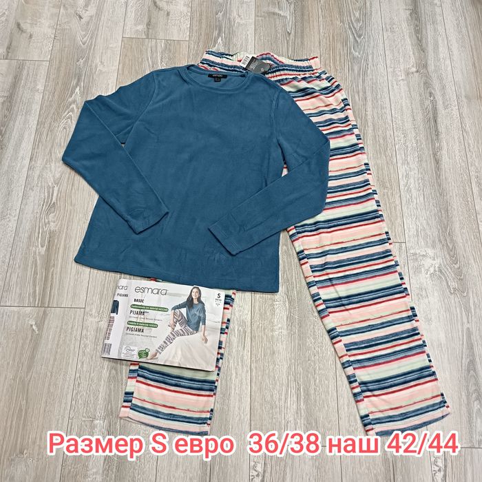 Женская флисовая пижама, домашнний костюм esmara®  размер S M L